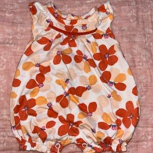 Carter's Orange and Yellow Floral Bodysuit